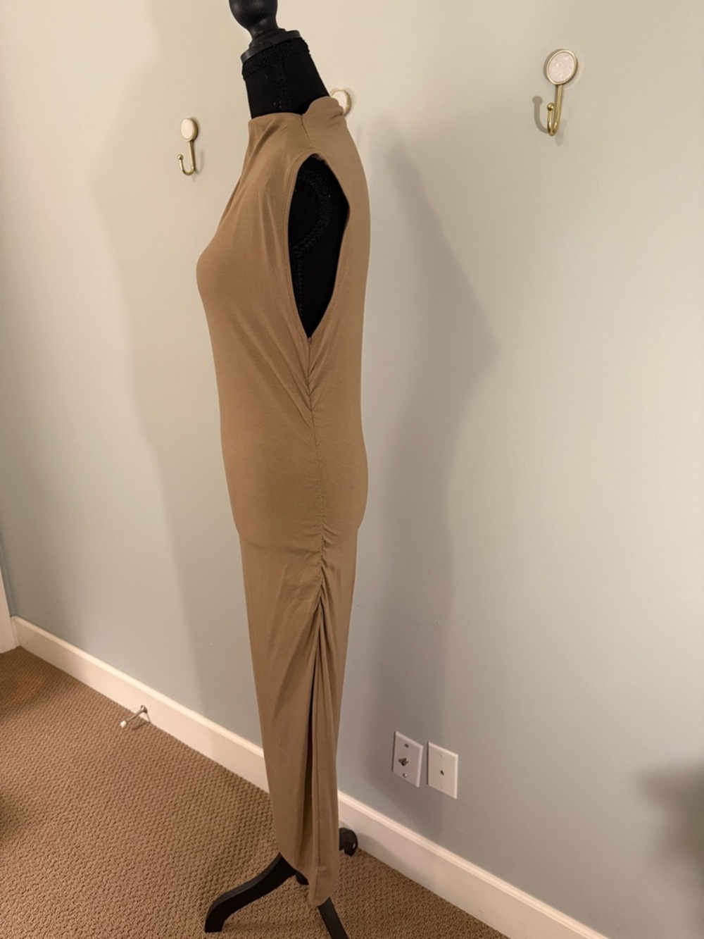 a new day Sleeveless Tan Maxi Dress with Side Slits - Picture 2 of 4